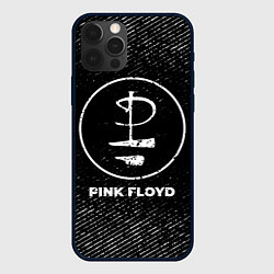 Чехол для iPhone 12 Pro Pink Floyd с потертостями на темном фоне, цвет: 3D-черный