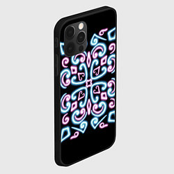 Чехол для iPhone 12 Pro Неоновый узор, цвет: 3D-черный — фото 2