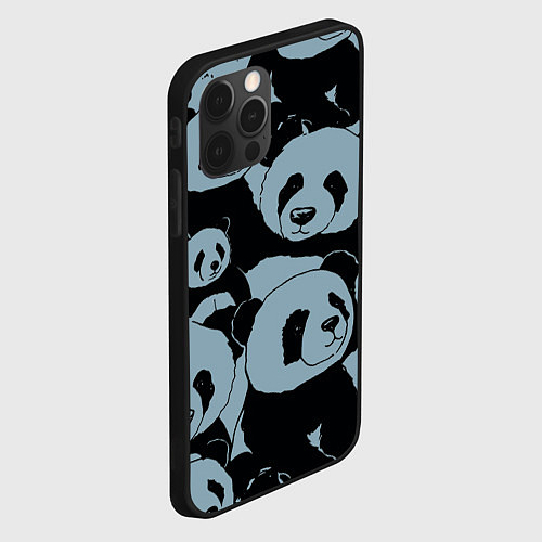Чехол iPhone 12 Pro Panda summer song / 3D-Черный – фото 2