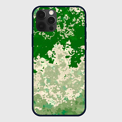 Чехол для iPhone 12 Pro Абстракция в зелёных тонах, цвет: 3D-черный