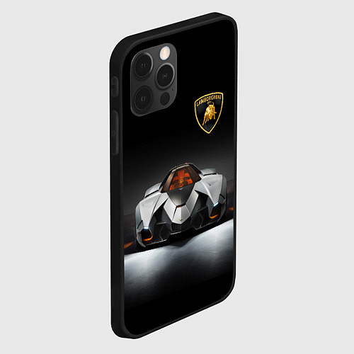 Чехол iPhone 12 Pro Lamborghini Egoista - Italy / 3D-Черный – фото 2