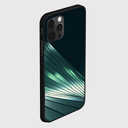 Чехол для iPhone 12 Pro Геометрические сияющие металлические листы, цвет: 3D-черный — фото 2