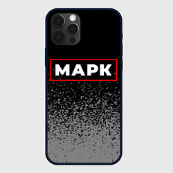 Чехол iPhone 12 Pro Марк - в красной рамке на темном