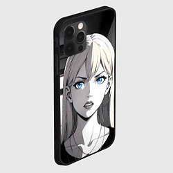 Чехол для iPhone 12 Pro Нейросеть - аниме блондинка, цвет: 3D-черный — фото 2