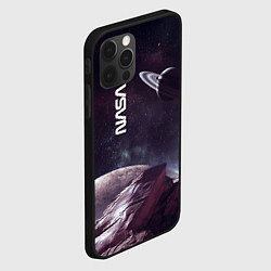 Чехол для iPhone 12 Pro Космический пейзаж - Saturn - Nasa, цвет: 3D-черный — фото 2