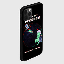 Чехол для iPhone 12 Pro 8bit Космический котик ищет новую жизнь, цвет: 3D-черный — фото 2