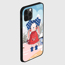 Чехол для iPhone 12 Pro Модная зайчиха - новый год, цвет: 3D-черный — фото 2