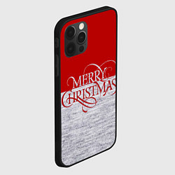 Чехол для iPhone 12 Pro Merry Christmas красный, цвет: 3D-черный — фото 2