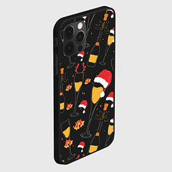 Чехол для iPhone 12 Pro Брызги шампанского, цвет: 3D-черный — фото 2