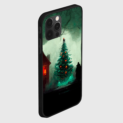 Чехол iPhone 12 Pro Тёмное рождество / 3D-Черный – фото 2