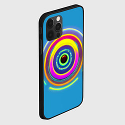 Чехол для iPhone 12 Pro Гипнотические окружности, цвет: 3D-черный — фото 2