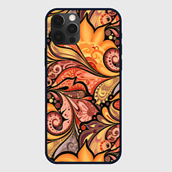 Чехол для iPhone 12 Pro Multicolored branching floral patterns, цвет: 3D-черный