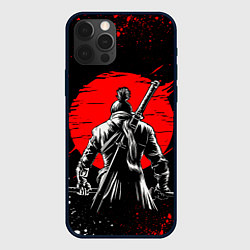 Чехол для iPhone 12 Pro Самурай - красное солнце, цвет: 3D-черный
