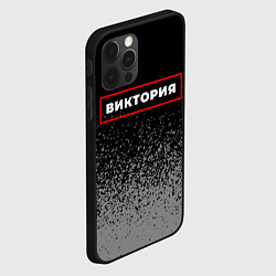 Чехол для iPhone 12 Pro Виктория - в красной рамке на темном, цвет: 3D-черный — фото 2