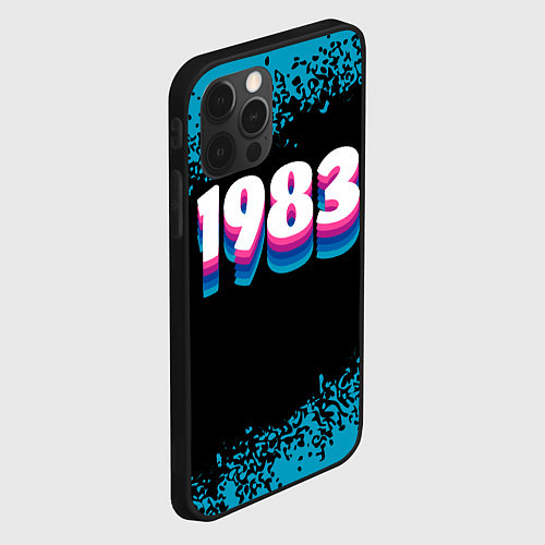Чехол iPhone 12 Pro Made in 1983: vintage art / 3D-Черный – фото 2