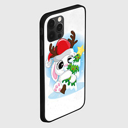 Чехол для iPhone 12 Pro Зайка с ёлочкой, цвет: 3D-черный — фото 2