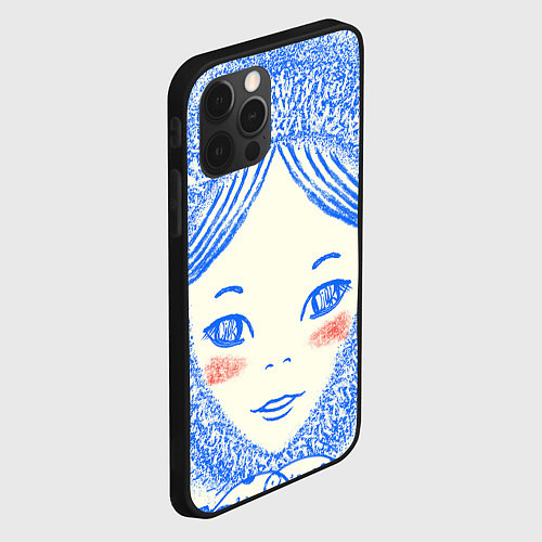 Чехол iPhone 12 Pro Ретро-Снегурочка / 3D-Черный – фото 2