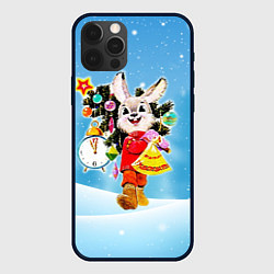 Чехол для iPhone 12 Pro Зайчик с советских открыток, цвет: 3D-черный