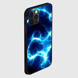 Чехол для iPhone 12 Pro Молния грозовая - электрические разряды, цвет: 3D-черный — фото 2