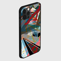 Чехол для iPhone 12 Pro Абстрактный многоцветный узор, цвет: 3D-черный — фото 2