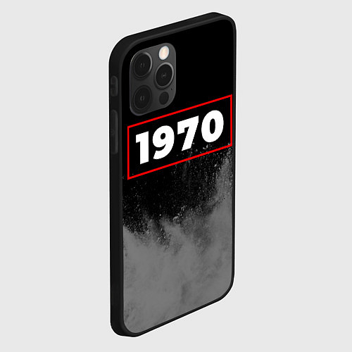 Чехол iPhone 12 Pro 1970 - в красной рамке на темном / 3D-Черный – фото 2