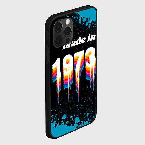 Чехол iPhone 12 Pro Made in 1973: liquid art / 3D-Черный – фото 2