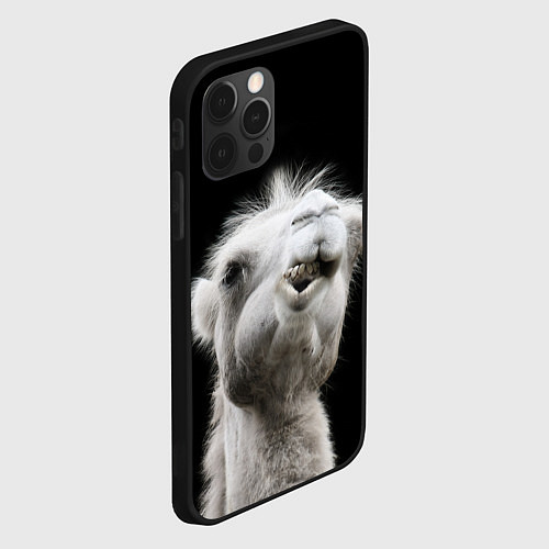 Чехол iPhone 12 Pro Веселый верблюд / 3D-Черный – фото 2
