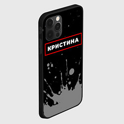 Чехол для iPhone 12 Pro Кристина - в красной рамке на темном, цвет: 3D-черный — фото 2