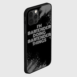 Чехол для iPhone 12 Pro Im bartender doing bartender things: на темном, цвет: 3D-черный — фото 2