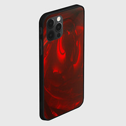 Чехол для iPhone 12 Pro Темно красные волны, цвет: 3D-черный — фото 2