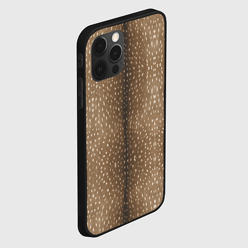 Чехол iPhone 12 Pro Текстура шкуры пятнистого оленя / 3D-Черный – фото 2