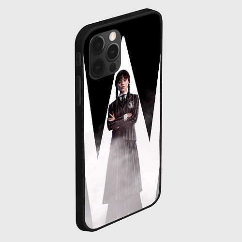 Чехол iPhone 12 Pro W wednesday addams / 3D-Черный – фото 2