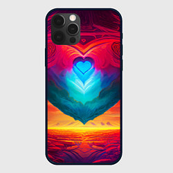 Чехол для iPhone 12 Pro Сердце мира, цвет: 3D-черный