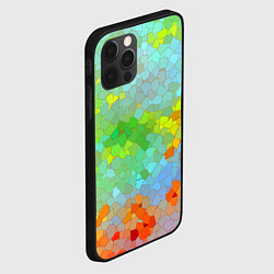 Чехол для iPhone 12 Pro Разноцветная мозаика, цвет: 3D-черный — фото 2