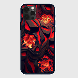 Чехол для iPhone 12 Pro Застывающая лава, цвет: 3D-черный