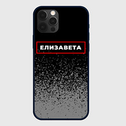 Чехол для iPhone 12 Pro Елизавета - в красной рамке на темном, цвет: 3D-черный