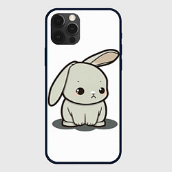 Чехол для iPhone 12 Pro Грустный зайчик, цвет: 3D-черный