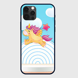 Чехол для iPhone 12 Pro Единорог со звездочкой, цвет: 3D-черный