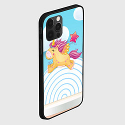 Чехол для iPhone 12 Pro Единорог со звездочкой, цвет: 3D-черный — фото 2