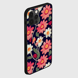Чехол для iPhone 12 Pro Эффект красивой вышивки, цвет: 3D-черный — фото 2