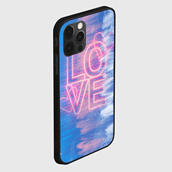 Чехол для iPhone 12 Pro Любовь двух сердец, цвет: 3D-черный — фото 2