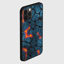 Чехол для iPhone 12 Pro Камни в лаве, цвет: 3D-черный — фото 2