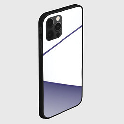 Чехол для iPhone 12 Pro Абстрактный белый и фиолетовый паттерн, цвет: 3D-черный — фото 2