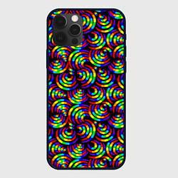 Чехол для iPhone 12 Pro Радостная окружность, цвет: 3D-черный
