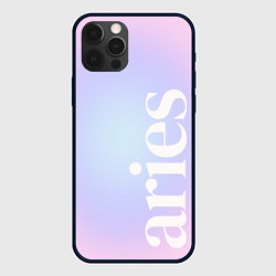 Чехол для iPhone 12 Pro Aries pink aura, цвет: 3D-черный