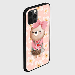 Чехол для iPhone 12 Pro Мишка с корзинкой, цвет: 3D-черный — фото 2