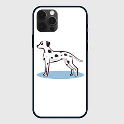 Чехол для iPhone 12 Pro Собака Далматин, цвет: 3D-черный