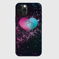 Чехол для iPhone 12 Pro Микс сердец, цвет: 3D-черный