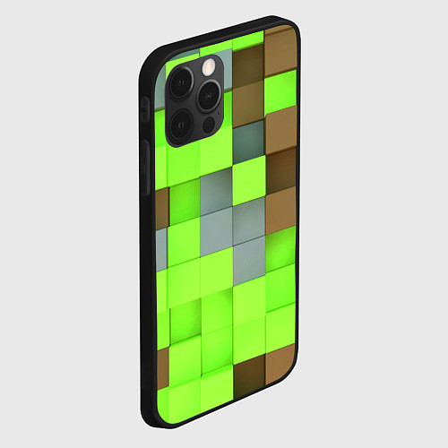 Чехол iPhone 12 Pro Никита майнкрафт / 3D-Черный – фото 2