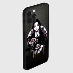 Чехол для iPhone 12 Pro Уэнсдэй: темный лес, цвет: 3D-черный — фото 2